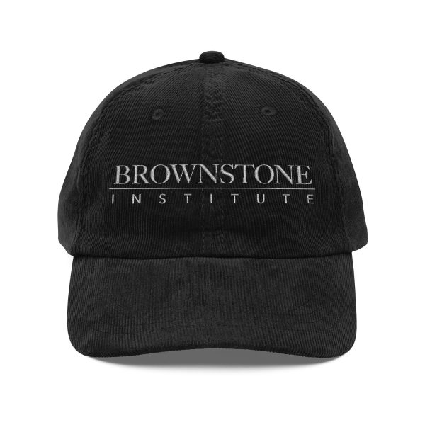 Vintage Corduroy Baseball Cap - Brownstone Institute Embroidery - Image 9